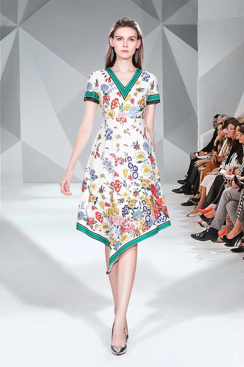 Ozhouzhan 2019 New Products WOMEN'S Dress Fashion Slim Fit Printed Contrast Color Irregular Dress-Style Floral Printed Dress
Ozhouzhan 2019 New Products WOMEN'S Dress Fashion Slim Fit Printed Contrast Color Irregular Dress-Style Floral Printed Dress
