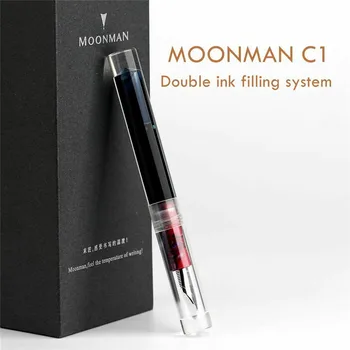 Moonman C1 Transparent Fountain Pen Eye Dropper Fully Transparent Large-Capacity Ink Storing Resin Fine 0.6mm Nib Gift Pen
Moonman C1 Transparent Fountain Pen Eye Dropper Fully Transparent Large-Capacity Ink Storing Resin Fine 0.6mm Nib Gift Pen