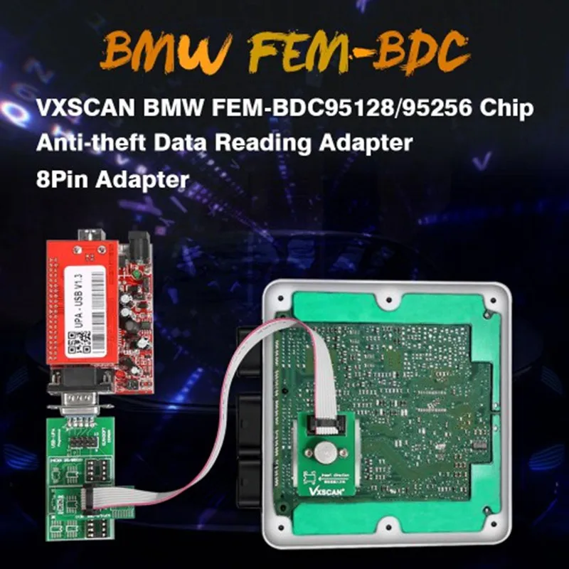 VXSCAN 8-контактный адаптер для BMW FEM-BDC 95128/95256 чип Противоугонный адаптер для чтения данных с 8-контактным разъемом для XPROG ECU Pro
VXSCAN 8-контактный адаптер для BMW FEM-BDC 95128/95256 чип Противоугонный адаптер для чтения данных с 8-контактным разъемом для XPROG ECU Pro
