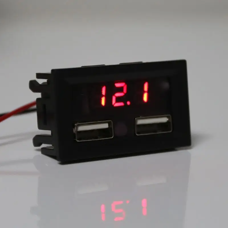 12V Lead Acid Battery Capacity Indicator Car Power Display Voltage Meter with Dual USB Charger Output 5V 2A
12V Lead Acid Battery Capacity Indicator Car Power Display Voltage Meter with Dual USB Charger Output 5V 2A