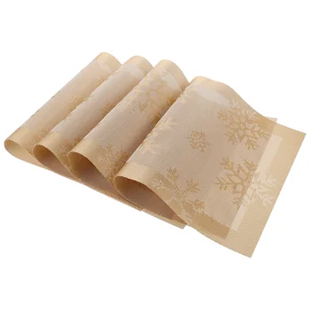 4Pcs Placemat Durable Heat Insulated Adorable Creative Snowflake Pattern Tableware Pad Bowl Coaster Table Mat Christmas Placemat
4Pcs Placemat Durable Heat Insulated Adorable Creative Snowflake Pattern Tableware Pad Bowl Coaster Table Mat Christmas Placemat