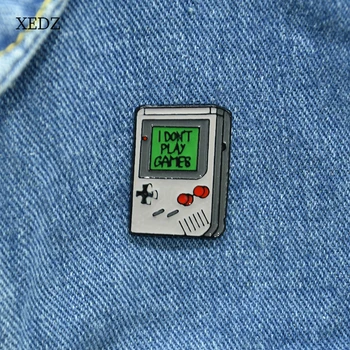 XEDZ Cartoon gray mobile game console remote control I don't play game text children's fun enamel pin metal badge punk clothes l
XEDZ Cartoon gray mobile game console remote control I don't play game text children's fun enamel pin metal badge punk clothes l
