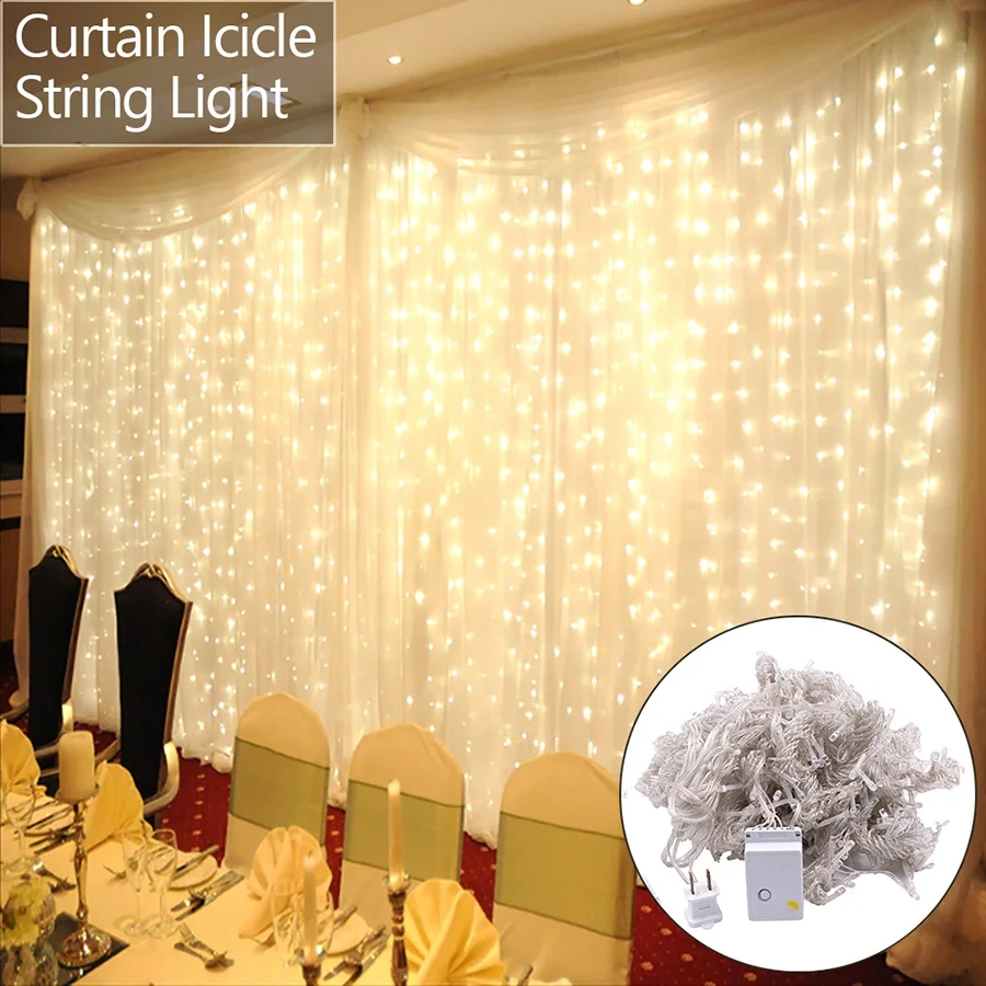 6x3M 600-LED Warm White Light Romantic Christmas Wedding Outdoor Decoration Curtain String Light US Standard P7Ding
6x3M 600-LED Warm White Light Romantic Christmas Wedding Outdoor Decoration Curtain String Light US Standard P7Ding