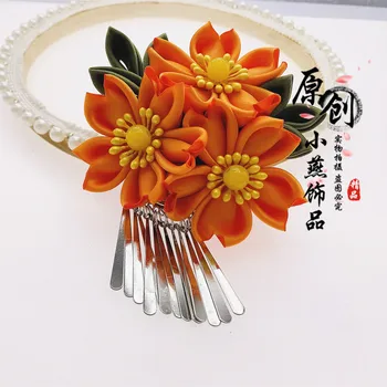 Classical Kanzashi Tsumami Zaiku Sakura Hair clip Traditional Japanese Flower Style Tassels Kimono Accessory Geisha Handmade
Classical Kanzashi Tsumami Zaiku Sakura Hair clip Traditional Japanese Flower Style Tassels Kimono Accessory Geisha Handmade