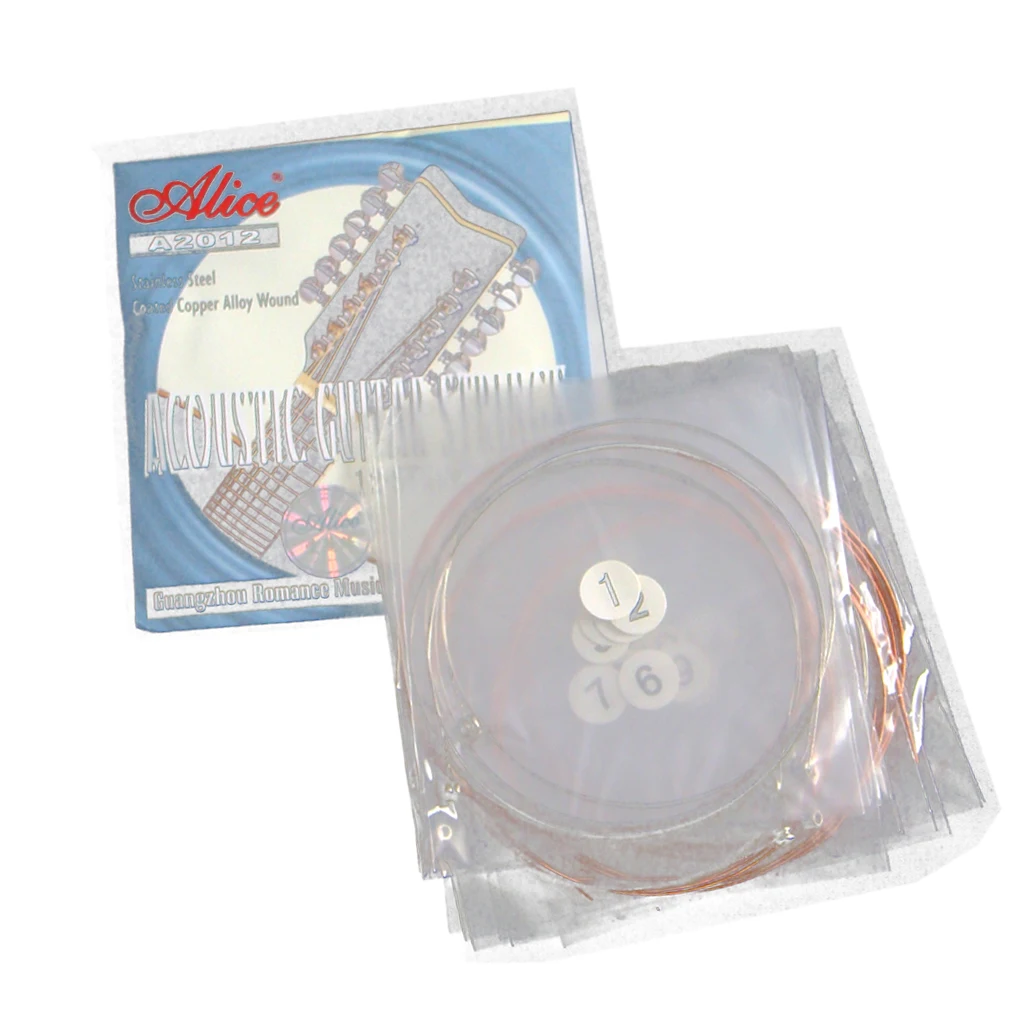 Set of 12 Guitar Stainless Steel Strings for Acoustic Folk Guitar Bright Tone E-B-G-D-A-E
Set of 12 Guitar Stainless Steel Strings for Acoustic Folk Guitar Bright Tone E-B-G-D-A-E