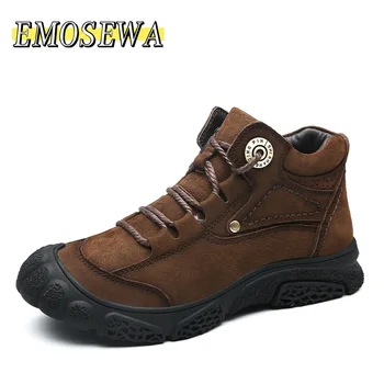 EMOSEWA Men Boots Winter Man Shoes Ankle Boots Men Snow Boots Round Toe Plush Keep Warm Men Footwear Lace-Up Casual Trendy Shoes 
EMOSEWA Men Boots Winter Man Shoes Ankle Boots Men Snow Boots Round Toe Plush Keep Warm Men Footwear Lace-Up Casual Trendy Shoes
