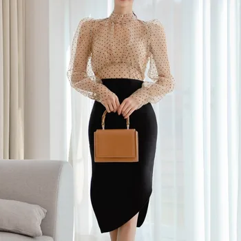 Womens 2020 Temperament Polka Point Shirt Skirt Set For Women Black Skirt And Top Matching Sets
Womens 2020 Temperament Polka Point Shirt Skirt Set For Women Black Skirt And Top Matching Sets