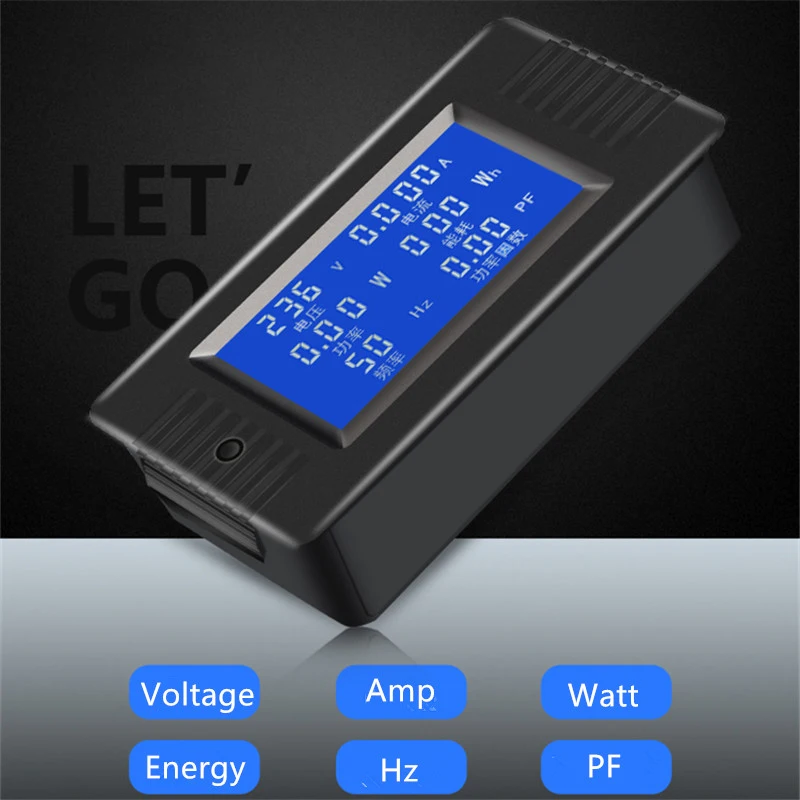 Newest AC 6In1 220V 100A Single Phase Digital Panel Amp Volt Current Meter Watt Kwh Power Factor Meter with Coil CT
Newest AC 6In1 220V 100A Single Phase Digital Panel Amp Volt Current Meter Watt Kwh Power Factor Meter with Coil CT
