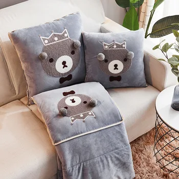 New Cute Cartoon Crown Bear Pillow Quilt Dual-use Thickened Warm Crystal Velvet Multifunctional Air Conditioning Cushion Quilt
New Cute Cartoon Crown Bear Pillow Quilt Dual-use Thickened Warm Crystal Velvet Multifunctional Air Conditioning Cushion Quilt