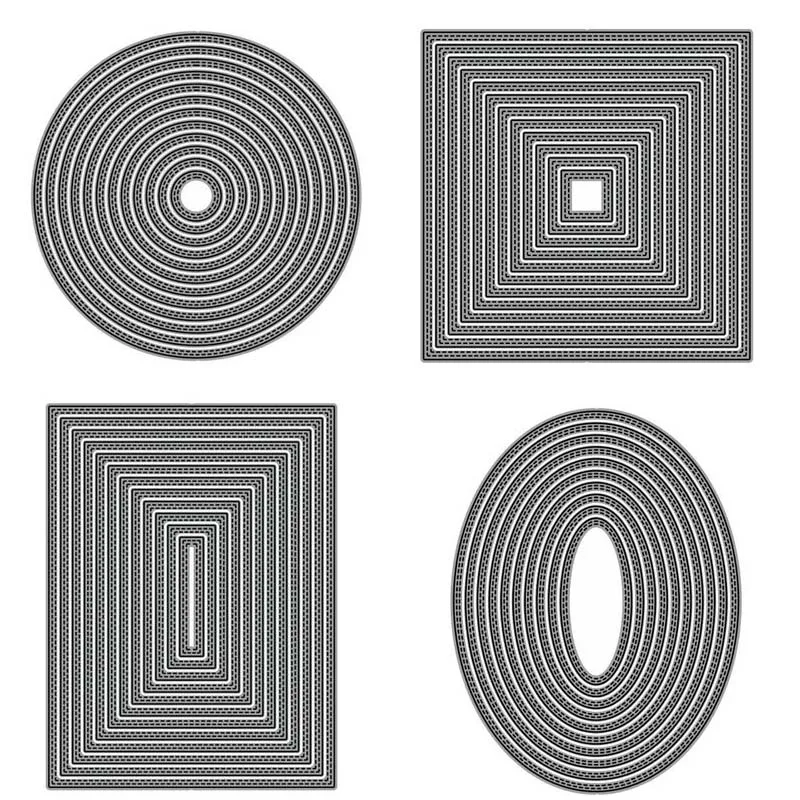 Metal Cutting Dies for DIY Scrapbooking Crafts rectangle Circle Square Oval Frame Die Cut Stencils Make Paper Album Template
Metal Cutting Dies for DIY Scrapbooking Crafts rectangle Circle Square Oval Frame Die Cut Stencils Make Paper Album Template