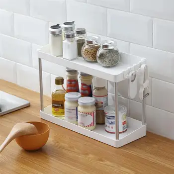 Kitchen Storage Rack Commodity Shelf Creative Table Finishing Rack Spice Rack Two Layers White
Kitchen Storage Rack Commodity Shelf Creative Table Finishing Rack Spice Rack Two Layers White