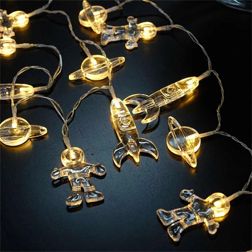 CHICLITS Cute Astronauts Spaceship Rocket Mars Universe Led String Lights Baby Shower Kid Bedroom Home Party Wedding Decoration
CHICLITS Cute Astronauts Spaceship Rocket Mars Universe Led String Lights Baby Shower Kid Bedroom Home Party Wedding Decoration