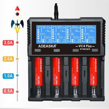 For ADEASKA VC4 PLUS LCD Display USB Rapid Intelligent Charger for Li-ion/IMR/LiFePO4/Ni-MH 18650/26650 Battery r25
For ADEASKA VC4 PLUS LCD Display USB Rapid Intelligent Charger for Li-ion/IMR/LiFePO4/Ni-MH 18650/26650 Battery r25