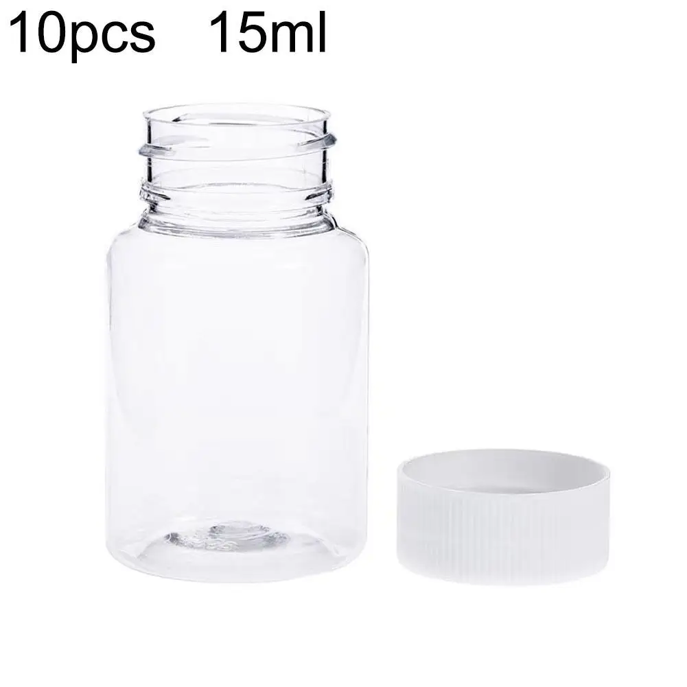 10Pcs 15ml Clear Bottles Makeup Dispenser Storage Container Refillable Portable Bottle for Lotion Shampoo Bath | Красота и здоровье