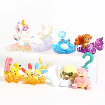 Anime Monsters Sylveon Mew Marill Vulpix Plusle Minun Slowbro Whimsicott Desktop Figures PVC Figure Model Toy Gift 8pcs/set
Anime Monsters Sylveon Mew Marill Vulpix Plusle Minun Slowbro Whimsicott Desktop Figures PVC Figure Model Toy Gift 8pcs/set