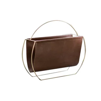 Metal Leather Magazine Nespaper Rack Handle Rack Sundries Organizer Book Storage Shelf for Home Living Room
Metal Leather Magazine Nespaper Rack Handle Rack Sundries Organizer Book Storage Shelf for Home Living Room