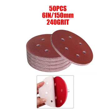50Pcs 6 Holes Round Shape Grinding Sanding Discs Hook Loop Sandpaper Pad 240grit Round Sanding Sheets
50Pcs 6 Holes Round Shape Grinding Sanding Discs Hook Loop Sandpaper Pad 240grit Round Sanding Sheets
