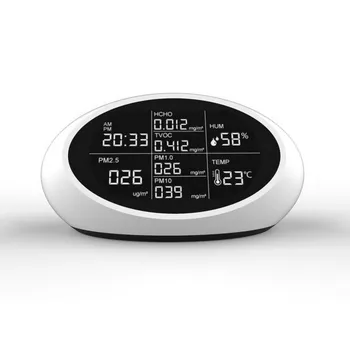 HCHO PM2.5 Gas Analyzers DM605 Smog Dust Formaldehyde Detector Beep Alarm Smart Digital Display English Version USB Charging
HCHO PM2.5 Gas Analyzers DM605 Smog Dust Formaldehyde Detector Beep Alarm Smart Digital Display English Version USB Charging