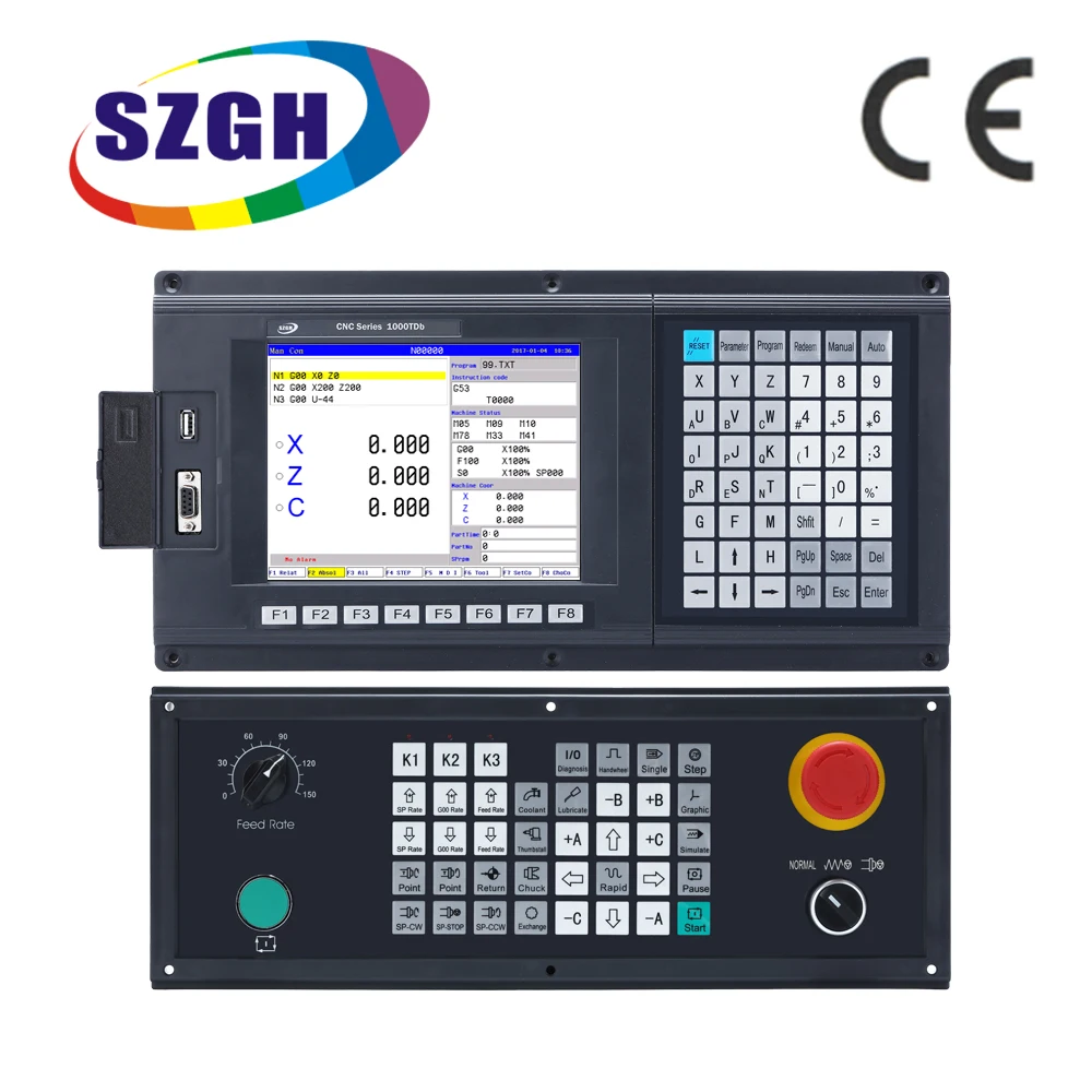 Powerful SZGH-CNC1000TDb-2 Two Axis CNC Controller for Lathe machine G code servo stepper with USB
Powerful SZGH-CNC1000TDb-2 Two Axis CNC Controller for Lathe machine G code servo stepper with USB