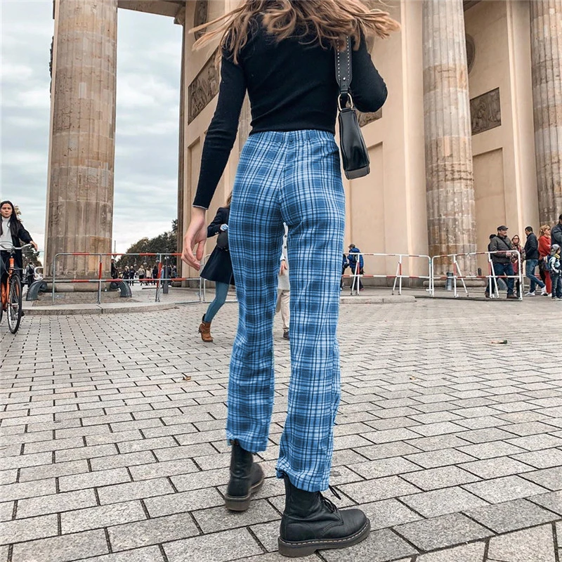 Plaid Printed Pants Women Straight Leg Pants Trendy Casual High Waist Loose Button Fly Work Office Trousers Pants For Women
Plaid Printed Pants Women Straight Leg Pants Trendy Casual High Waist Loose Button Fly Work Office Trousers Pants For Women