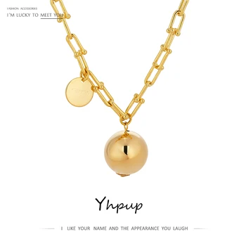 Yhpup Statement Pendant Metal Ball Round Choker Necklace Charm New Design Texture Chain Necklace бижутерия для женщин Gift 2020
Yhpup Statement Pendant Metal Ball Round Choker Necklace Charm New Design Texture Chain Necklace бижутерия для женщин Gift 2020