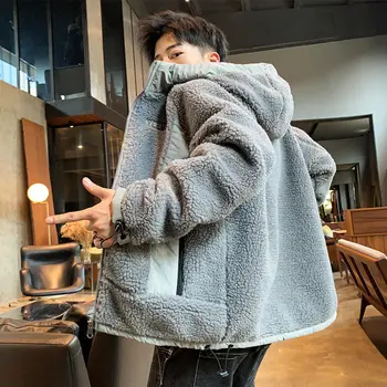 Fall and winter in the new trend of men's jacket to add flocking to thicken the lambs wool coat menswear autumn outfit H
Fall and winter in the new trend of men's jacket to add flocking to thicken the lambs wool coat menswear autumn outfit H