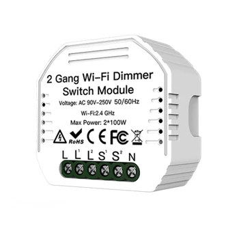 2 Gang 2 Way WiFi Dimmer Switch Smart Light Switch Dimming Compatible with Amazon Alexa Google Home Dimmable Standard
2 Gang 2 Way WiFi Dimmer Switch Smart Light Switch Dimming Compatible with Amazon Alexa Google Home Dimmable Standard