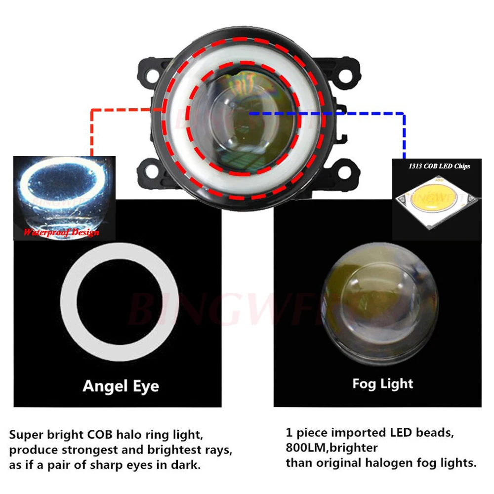 2x ангельские глазки противотуманный светильник светодиодный H11 для Focus MK2/3 Fusion