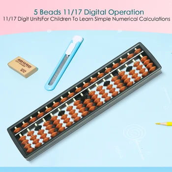 11/17 Digits Abacus Soroban Beads Column Kids Calculation School Learning Aids Tool Math Business Chinese Traditional Abacus
11/17 Digits Abacus Soroban Beads Column Kids Calculation School Learning Aids Tool Math Business Chinese Traditional Abacus