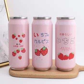 Cute Strawberry Insulated Water Bottle Stainless Steel Thermos Portable Wide Mouth Can Cup Travel Bottle 500ml
Cute Strawberry Insulated Water Bottle Stainless Steel Thermos Portable Wide Mouth Can Cup Travel Bottle 500ml