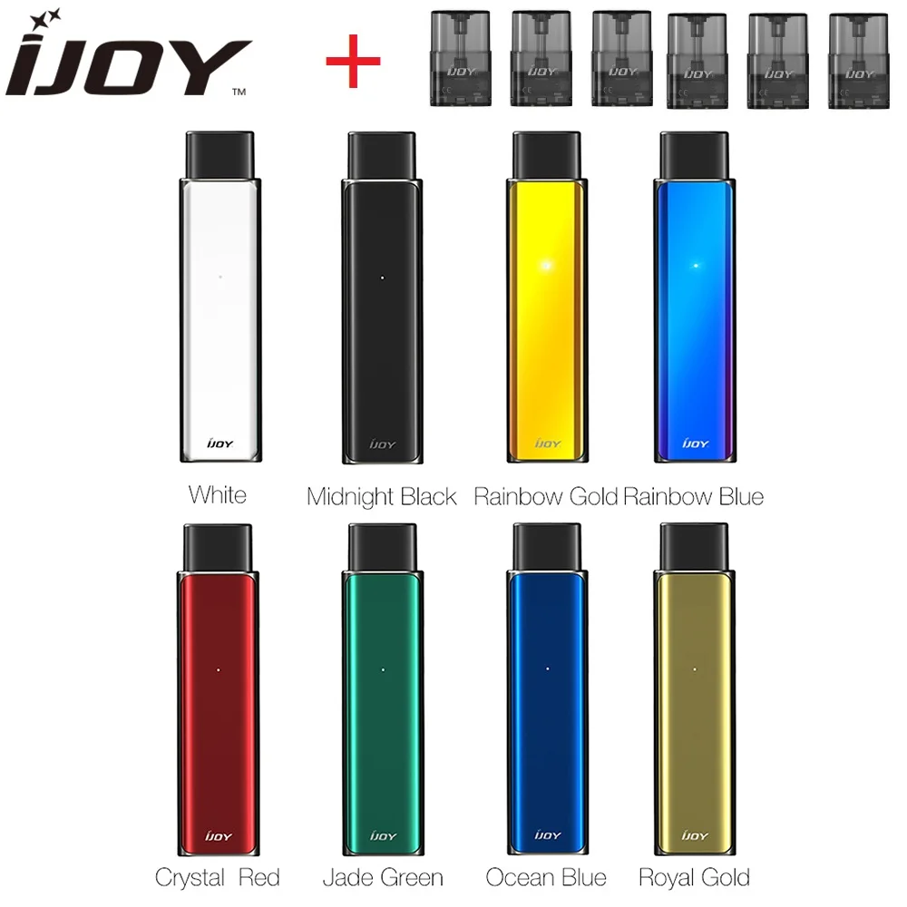 Оригинал IJOY LUNA Pod система стартовый комплект wi/350 мАч батарея и 1 4 мл многоразовый