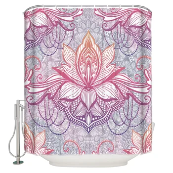 Mandala Flower Rose Red Gradient Lotus Flower Shower Curtain Pyramids Polyester Fabric Shower Curtain Bathroom with Hooks
Mandala Flower Rose Red Gradient Lotus Flower Shower Curtain Pyramids Polyester Fabric Shower Curtain Bathroom with Hooks