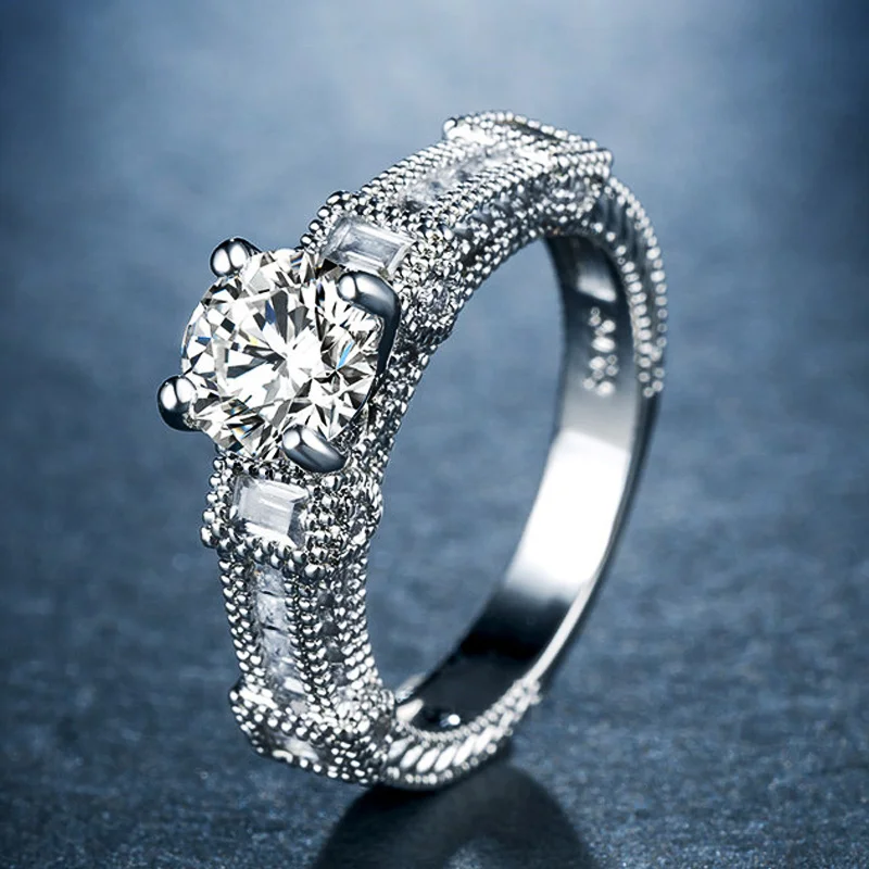 HUITAN Clear Brilliant Ring Band With Cubic Zircon Prong Setting Romantic Solitare Female Ring Wholesale Lots&Bulk Hot Selling
HUITAN Clear Brilliant Ring Band With Cubic Zircon Prong Setting Romantic Solitare Female Ring Wholesale Lots&Bulk Hot Selling