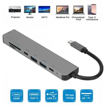 TF Card Hub 7 Expansion Ports in 1 USB-C Hub Aluminum Alloy Docking Station for MacBook Pro/Chromebook
TF Card Hub 7 Expansion Ports in 1 USB-C Hub Aluminum Alloy Docking Station for MacBook Pro/Chromebook