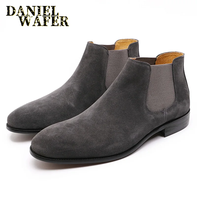 LUXURY MEN LEATHER SHOES CASUAL SUEDE BOOTS BLACK COFFEE GRAY SLIP ON MENS BOOTS CHELSEA FASHION SHOES WEDDING OFFICE DRESS SUIT
LUXURY MEN LEATHER SHOES CASUAL SUEDE BOOTS BLACK COFFEE GRAY SLIP ON MENS BOOTS CHELSEA FASHION SHOES WEDDING OFFICE DRESS SUIT