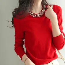 Winter Clothes Knitted Woman Sweaters Beading Pullovers Spring Autumn Basic Womens Jumper Slim Women's Sweater Long Sleeve
Winter Clothes Knitted Woman Sweaters Beading Pullovers Spring Autumn Basic Womens Jumper Slim Women's Sweater Long Sleeve