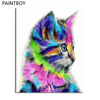 PAINTBOY Framed Pictures Painting By Numbers of Animal Cat Handwork Canvas Oil Painting Home Decor For Living Room 
PAINTBOY Framed Pictures Painting By Numbers of Animal Cat Handwork Canvas Oil Painting Home Decor For Living Room