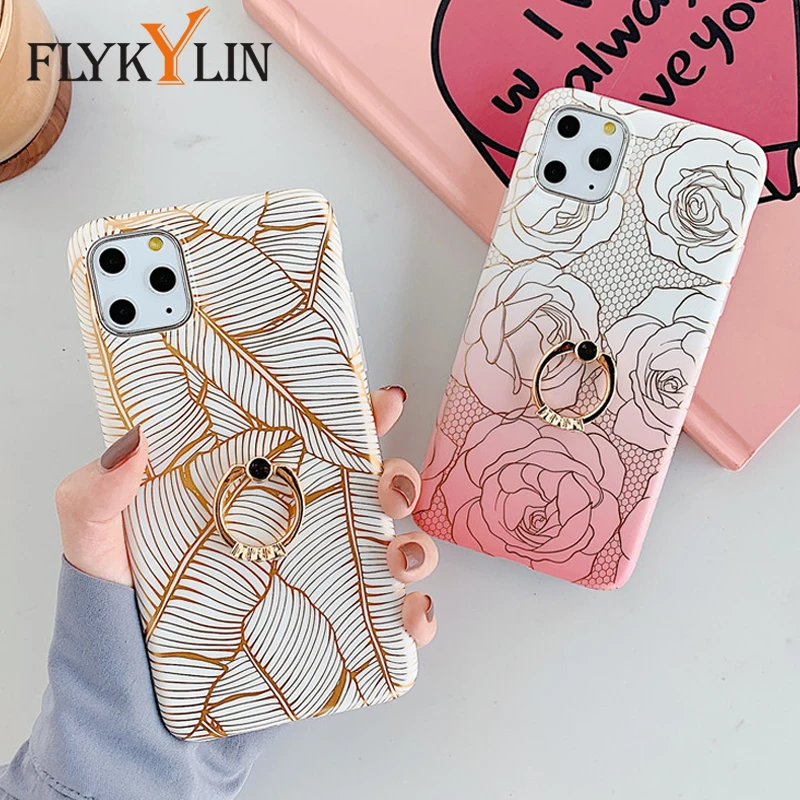 FLYKYLIN Ring Leaf Flowers Case For Samsung S20 Ultra Back Cover IMD Silicone Phone Coque For Samsung Galaxy S20 Plus Shell Capa 
FLYKYLIN Ring Leaf Flowers Case For Samsung S20 Ultra Back Cover IMD Silicone Phone Coque For Samsung Galaxy S20 Plus Shell Capa