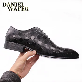 LUXURY ITALIAN OXFORD MEN DRESS SHOES FASHION HAND-MADE PLAID PRINTS LACE UP BLACK WEDDING OFFICE SHOES FORMAL MEN SHOES LEATHER
LUXURY ITALIAN OXFORD MEN DRESS SHOES FASHION HAND-MADE PLAID PRINTS LACE UP BLACK WEDDING OFFICE SHOES FORMAL MEN SHOES LEATHER
