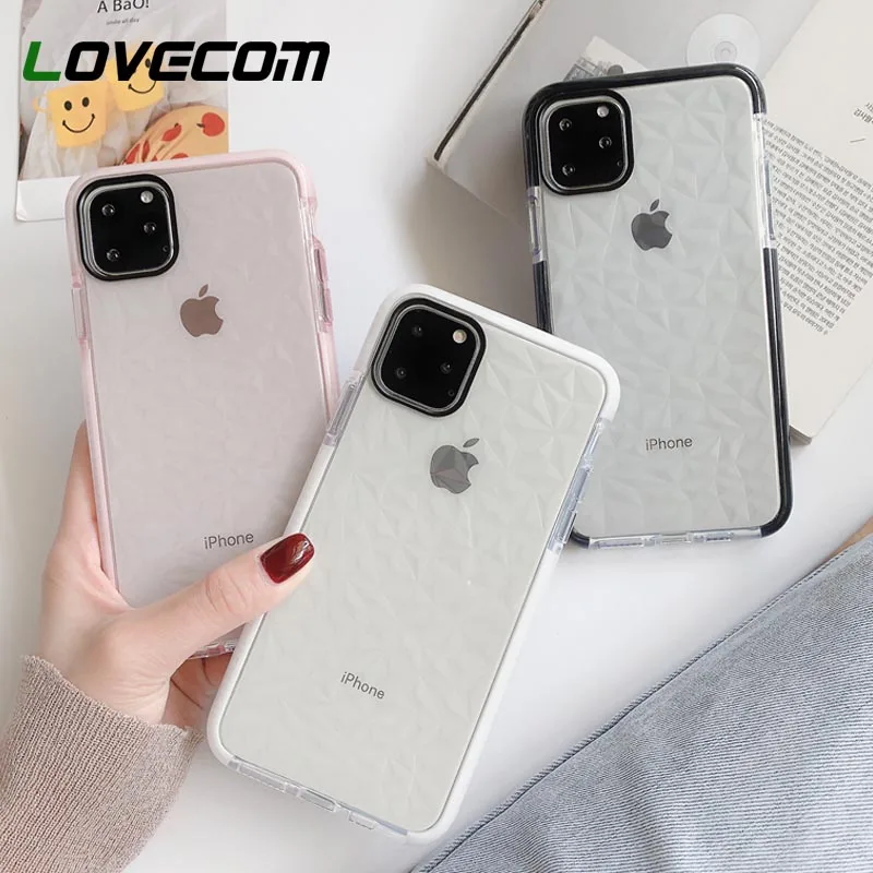 LOVECOM Shockproof Transparent 3D Diamond Plain Case For iPhone 11 Pro Max XS Max XR XS 6 6S 7 8 Plus X Soft Phone Back Cover
LOVECOM Shockproof Transparent 3D Diamond Plain Case For iPhone 11 Pro Max XS Max XR XS 6 6S 7 8 Plus X Soft Phone Back Cover