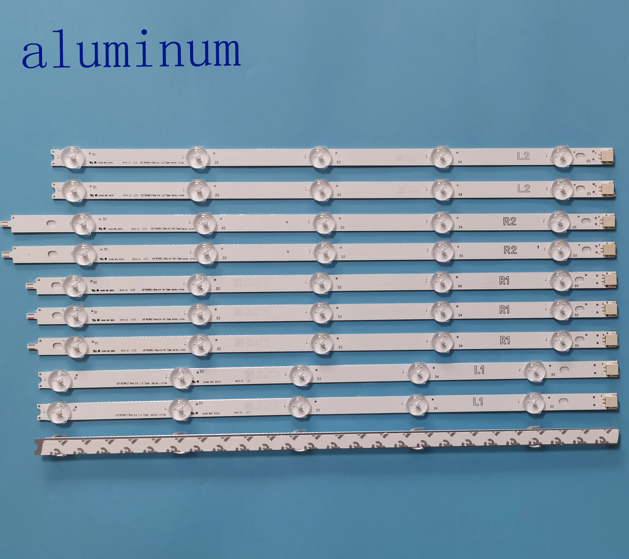 10 шт./компл. новая светодиодная полоса LG 42 дюйма ROW2.1 R1 R2 L1 L2 42LN540V 42LN613V 42LA620V LC420DUE