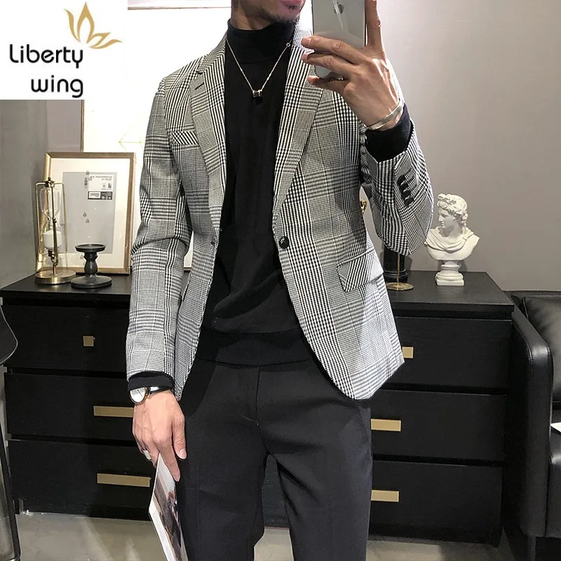 Men Spring Plaid Blazer High Quality Business Casual Slim Suit Jacket Fashion Single Button Formal Outerwear Plus Size 4XL
Men Spring Plaid Blazer High Quality Business Casual Slim Suit Jacket Fashion Single Button Formal Outerwear Plus Size 4XL