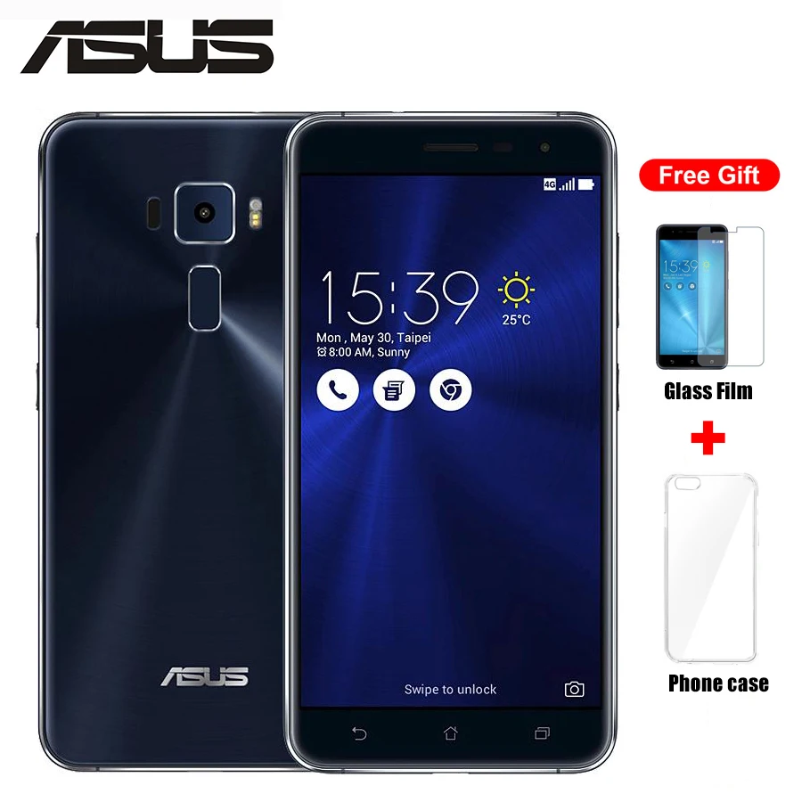 Абсолютно новый мобильный телефон Asus Zenfone 3 ZE552KL 4G Android 5 "1920x1080 p 4 ГБ ОЗУ 64 Гб ПЗУ