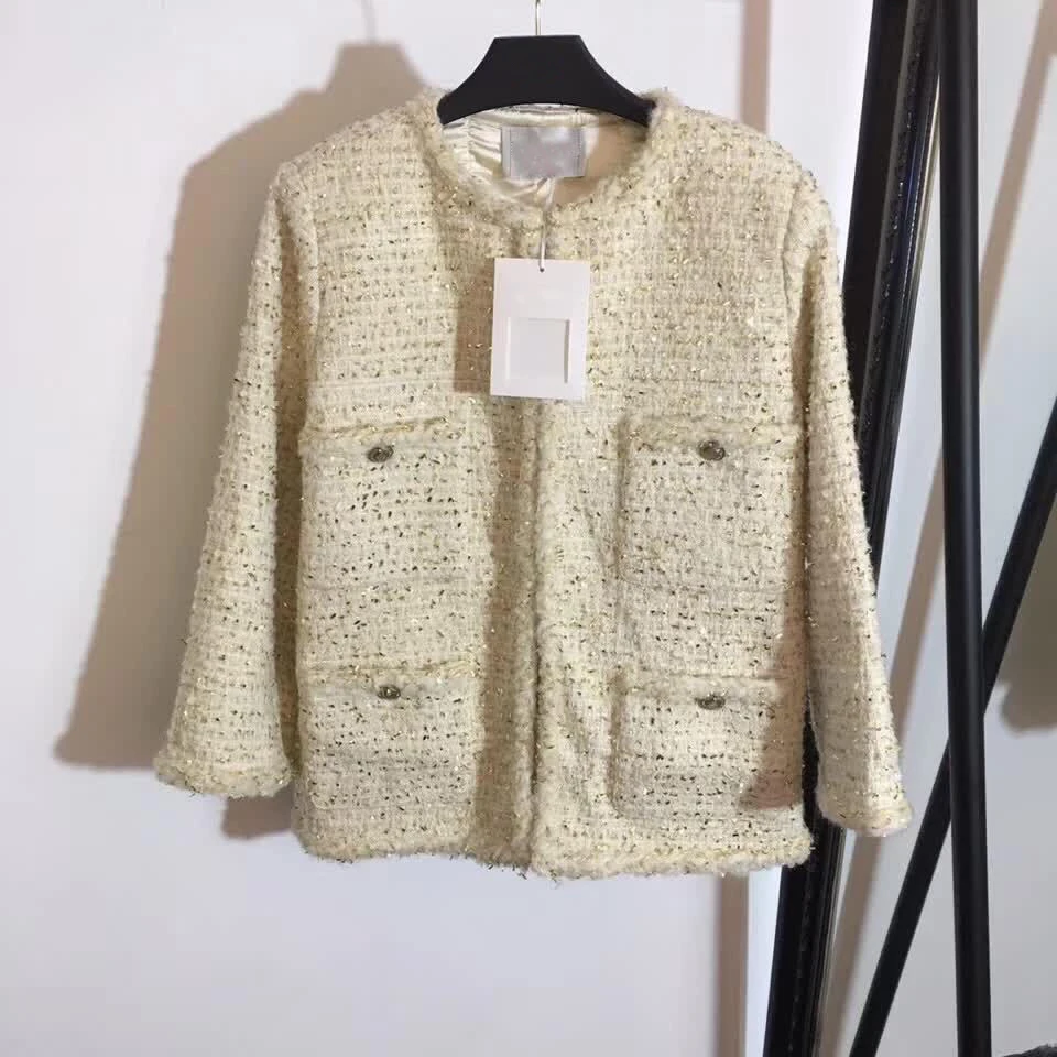 2019 new women vintage knitted jacket gold thread elegant lady tweed coat
2019 new women vintage knitted jacket gold thread elegant lady tweed coat