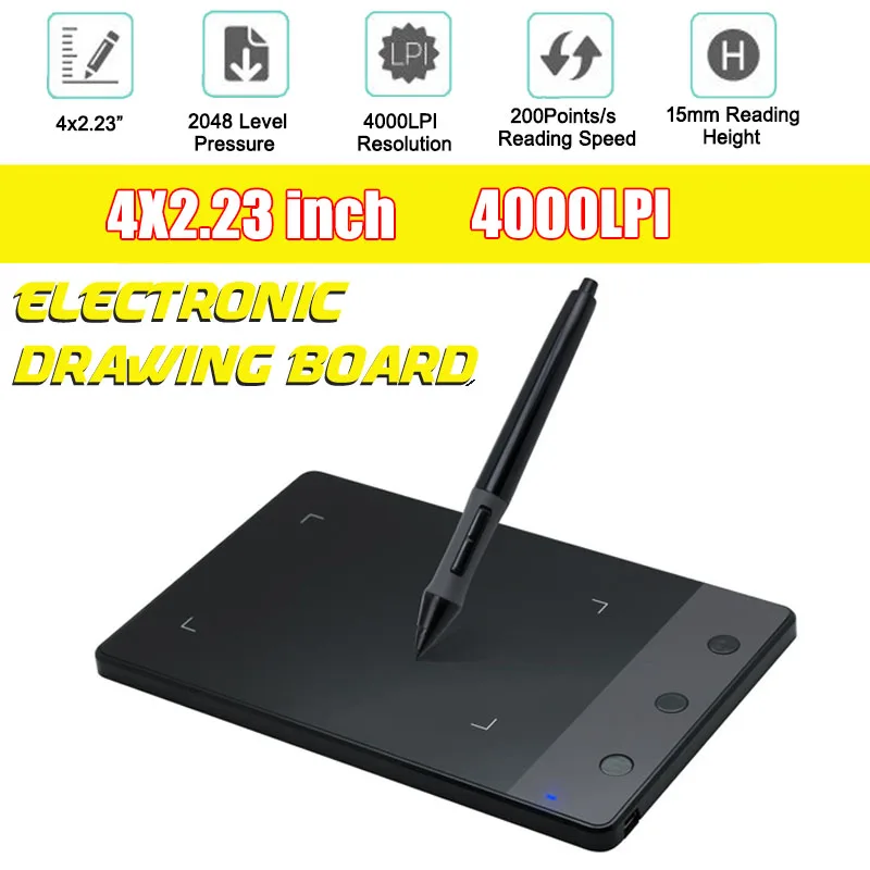 4x2.23" HD Graphics Drawing Digital Tablet Monitor Electronic Digital Drawing Graphics Board Quick Reading Pressure Sensing
4x2.23" HD Graphics Drawing Digital Tablet Monitor Electronic Digital Drawing Graphics Board Quick Reading Pressure Sensing