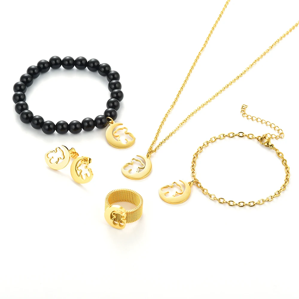 Bear stainless steel jewelry unique necklace bracelets earrings ring special gift Aliexpress 10 years anniversary speical sell
Bear stainless steel jewelry unique necklace bracelets earrings ring special gift Aliexpress 10 years anniversary speical sell