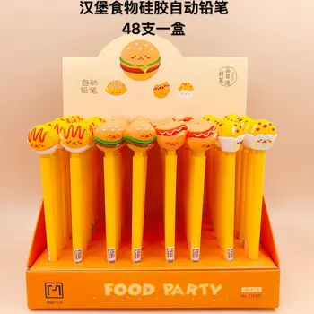 Korean-Style Silicone Propelling Pencil Hamburger Food Cartoon Silicone Glue 0.5mm Automatic Pencil 48 PCs A Box
Korean-Style Silicone Propelling Pencil Hamburger Food Cartoon Silicone Glue 0.5mm Automatic Pencil 48 PCs A Box