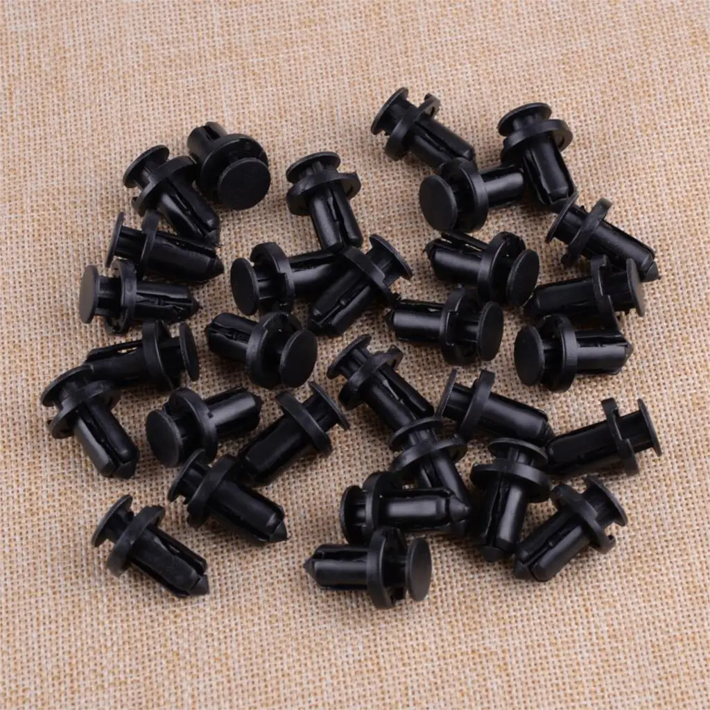 Car 30Pcs 01553-09241 0155309241 Black Nylon Push-Type Bumper Fastener Retainer Clips Rivet Interior Accessories Fit For Nissan
Car 30Pcs 01553-09241 0155309241 Black Nylon Push-Type Bumper Fastener Retainer Clips Rivet Interior Accessories Fit For Nissan