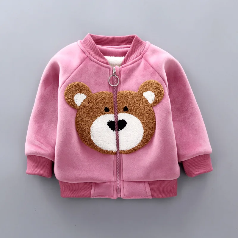 Baby boy clothes autumn and winter pure cotton thick warm casual hooded sweater cartoon cute bear three-piece baby girl suit Baby boy clothes autumn and winter pure cotton thick warm casual hooded sweater cartoon cute bear three-piece baby girl suit