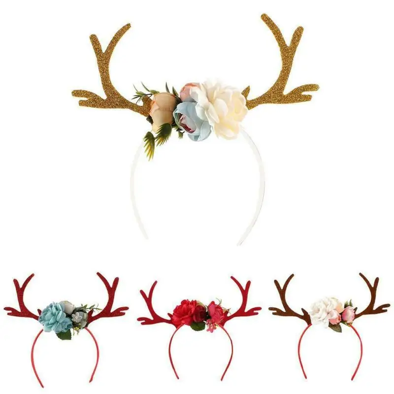 Girls Floral Cute Cartoon Head-wear Kid Christmas Deer Antlers Costume Ear Party Hair Headband Birthday Gift Halloween Wear
Girls Floral Cute Cartoon Head-wear Kid Christmas Deer Antlers Costume Ear Party Hair Headband Birthday Gift Halloween Wear
